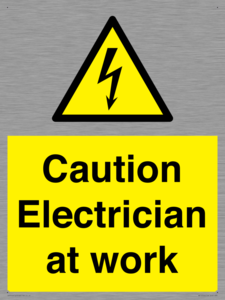 Caution Electrician at work